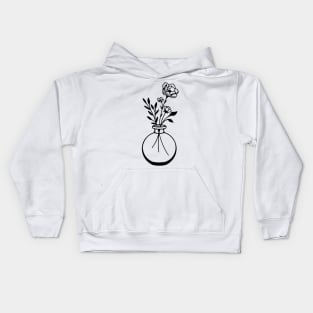 Flowers in a pot Kids Hoodie